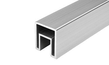 Труба 40х40 мм с пазом 24 х 24 под стекло, 6м, алюминиевый, неанод Фk856-2 AL купить в Краснодаре Труба 40х40 мм с пазом 24 х 24 под стекло, 6м, алюминиевый, неанод Фk856-2 AL купить в Краснодаре