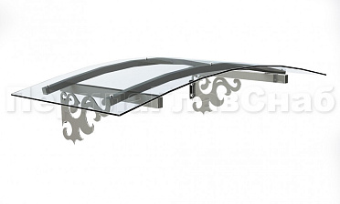 Навес из поликарбоната с узором из листа купить в Краснодаре