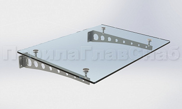 Стеклянный козырек на консоли из листа купить в Краснодаре