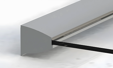 Комплект профиля козырькового анодированного, для стекла 16 мм (8+8 мм), 3000 мм  k300-16-3000 купить в Краснодаре
