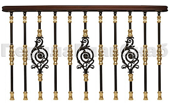 Латунные перила для лестниц серии – Намибия L07 в Краснодаре. Готовые проекты ПерилаГлавСнаб