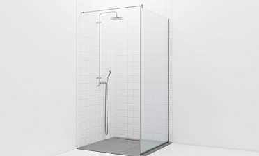 Стационарная душевая перегородка на профиле t581-1 купить в Краснодаре Стационарная душевая перегородка на профиле t581-1 купить в Краснодаре