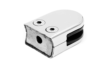 Стеклодержатель штампованный полированный под стекло 10 мм, под стойку Ø38.1 мм, (AISI 304) 40х22х53 k038-10 купить в Краснодаре Стеклодержатель штампованный полированный под стекло 10 мм, под стойку Ø38.1 мм, (AISI 304) 40х22х53 k038-10 купить в Краснодаре