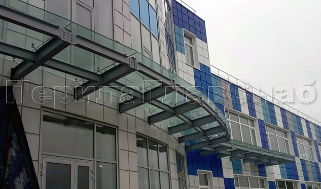 НПО “Наука” фасадный козырек в Краснодаре. Готовые проекты ПерилаГлавСнаб НПО “Наука” фасадный козырек в Краснодаре. Готовые проекты ПерилаГлавСнаб