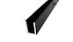 П-образный профиль 19x13, L=2500, под стекло 8 мм, алюминий анодированный в черный глянцевый t756-2500 AND BL