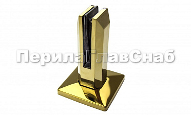 Стеклодержатель литой напольный, плоский 50х50х160 мм, полированный, под золото (AISI 304) Фk275-88 купить в Краснодаре Стеклодержатель литой напольный, плоский 50х50х160 мм, полированный, под золото (AISI 304) Фk275-88 купить в Краснодаре