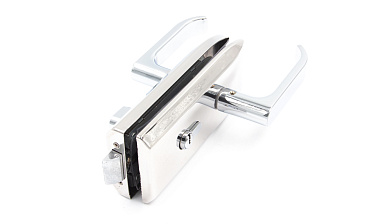 Замок для стеклянной двери с нажимной ручкой, евроцилиндр односторонний ключ/защелка, с ответной частью на стекло, полированный t155 PSS купить в Краснодаре