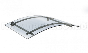 Навес гнутый из поликарбоната- вариант 2 купить в Краснодаре