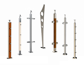 Стойки ограждений из нержавеющей стали, балясины купить в Краснодаре