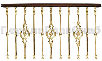 Латунные перила для лестниц серии – Деметра L05 в Краснодаре. Готовые проекты ПерилаГлавСнаб