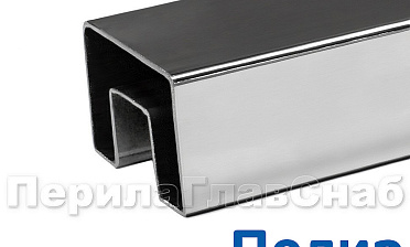 Труба 40х60, с пазом 24х24, полированная, AISI 304 k824-3 купить в Краснодаре Труба 40х60, с пазом 24х24, полированная, AISI 304 k824-3 купить в Краснодаре