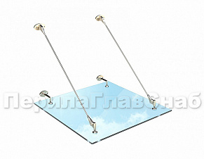 Готовые цельностеклянные козырьки купить в Краснодаре