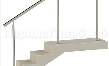 Нержавеющие ограждения без ригелей с квадратным поручнем купить в Краснодаре