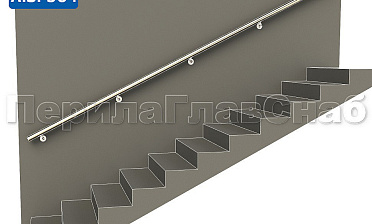 Готовый пристенный поручень с 5 держателями, длина 3700 мм (AISI 304) k730-37 купить в Краснодаре Готовый пристенный поручень с 5 держателями, длина 3700 мм (AISI 304) k730-37 купить в Краснодаре