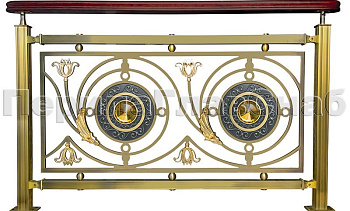 Латунные ограждения лестниц серия – Валгалла XL04 в Краснодаре. Готовые проекты ПерилаГлавСнаб