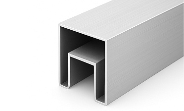 Труба 40х40 мм с пазом 24х24 под стекло, 6000 мм, алюминиевая, анодированная Фk856-3 AL купить в Краснодаре Труба 40х40 мм с пазом 24х24 под стекло, 6000 мм, алюминиевая, анодированная Фk856-3 AL купить в Краснодаре
