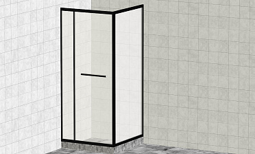 Комплект душевой с внутренней подвижной дверью,толщина стекла 8мм, 900х900х2000, AUSI 304, черная t470 Bl купить в Краснодаре Комплект душевой с внутренней подвижной дверью,толщина стекла 8мм, 900х900х2000, AUSI 304, черная t470 Bl купить в Краснодаре
