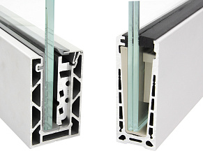 Алюминиевый профиль для стекла зажимной купить в Краснодаре