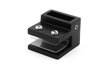 Коннектор торцевой труба-стекло 30х10 мм, нержавеющая сталь AISI 304, черная t467 BL купить в Краснодаре