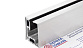 Алюминиевый зажимной профиль 3000 мм для стекла 8-12 мм, неанодированный, с отверстиями т40-8 AL