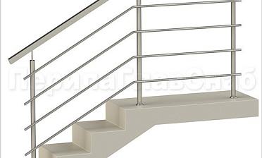 Четыре ригеля на сварке, квадратный поручень и круглые стойки купить в Краснодаре