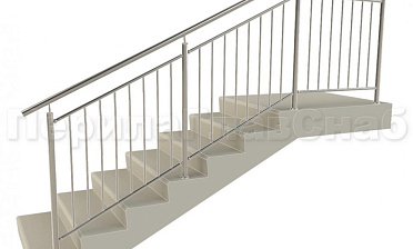 Нержавеющие ограждения для детских образовательных учреждений  с вертикальным заполнением “Частокол” - вариант №2 купить в Краснодаре