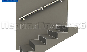 Готовый пристенный поручень с тремя держателями, длина 1700 мм (AISI 304) k730-17 купить в Краснодаре Готовый пристенный поручень с тремя держателями, длина 1700 мм (AISI 304) k730-17 купить в Краснодаре