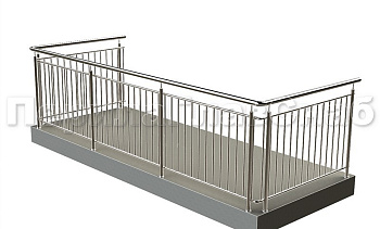 Балконные ограждения с вертикальным заполнением в Краснодаре. Готовые проекты ПерилаГлавСнаб Балконные ограждения с вертикальным заполнением в Краснодаре. Готовые проекты ПерилаГлавСнаб