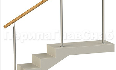 Нержавеющие ограждения без ригелей с пластиковым поручнем купить в Краснодаре