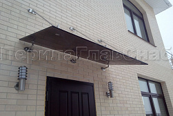 Стеклянные козырьки на вантах в Краснодаре. Готовые проекты ПерилаГлавСнаб - фото 27