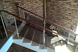 Ограждения из нержавейки со стеклом в Краснодаре. Готовые проекты ПерилаГлавСнаб - фото 20