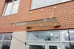 Стеклянные козырьки на вантах в Краснодаре. Готовые проекты ПерилаГлавСнаб - фото 7