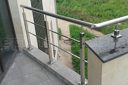 Перила и ограждения из нержавеющей стали с двумя ригелями в Краснодаре. Готовые проекты ПерилаГлавСнаб - фото 6