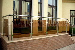 Ограждения из нержавейки со стеклом в Краснодаре. Готовые проекты ПерилаГлавСнаб - фото 9
