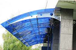 Козырьки и навесы на металлокаркасе в Краснодаре. Готовые проекты ПерилаГлавСнаб - фото 30