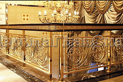 Латунные перила под золото в Краснодаре. Готовые проекты ПерилаГлавСнаб - фото 17