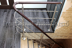 Ограждения из нержавеющей стали с тремя ригелями в Краснодаре. Готовые проекты ПерилаГлавСнаб - фото 1