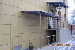 Козырьки и навесы на металлокаркасе в Краснодаре. Готовые проекты ПерилаГлавСнаб - фото 19