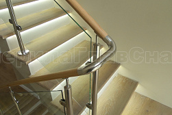 Ограждения из нержавейки со стеклом в Краснодаре. Готовые проекты ПерилаГлавСнаб - фото 6