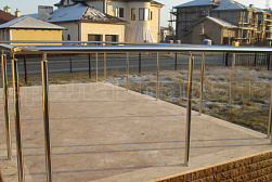 Ограждения и перила без ригелей из нержавеющей стали (без заполнения) в Краснодаре. Готовые проекты ПерилаГлавСнаб - фото 11