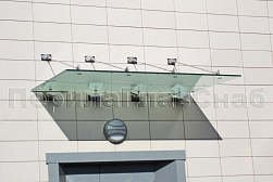 Стеклянные козырьки на вантах в Краснодаре. Готовые проекты ПерилаГлавСнаб - фото 29