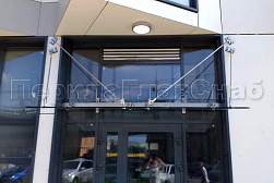 Стеклянные козырьки на вантах в Краснодаре. Готовые проекты ПерилаГлавСнаб - фото 9