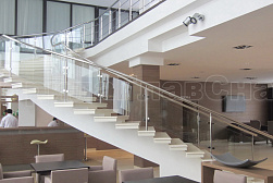 Ограждения из нержавейки со стеклом в Краснодаре. Готовые проекты ПерилаГлавСнаб - фото 5