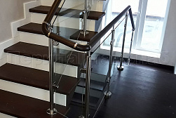 Перила и ограждения из нержавейки и дерева в Краснодаре. Готовые проекты ПерилаГлавСнаб - фото 18