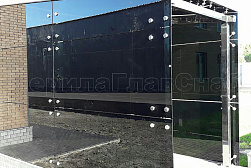 Козырьки и навесы на металлокаркасе в Краснодаре. Готовые проекты ПерилаГлавСнаб - фото 11