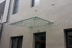 Стеклянные козырьки на вантах в Краснодаре. Готовые проекты ПерилаГлавСнаб - фото 20