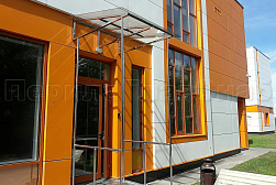 Козырьки и навесы на металлокаркасе в Краснодаре. Готовые проекты ПерилаГлавСнаб - фото 13