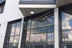 Стеклянные козырьки на вантах в Краснодаре. Готовые проекты ПерилаГлавСнаб - фото 12