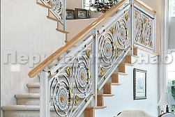 Латунные перила под золото в Краснодаре. Готовые проекты ПерилаГлавСнаб - фото 2