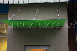 Стеклянные козырьки на вантах в Краснодаре. Готовые проекты ПерилаГлавСнаб - фото 13